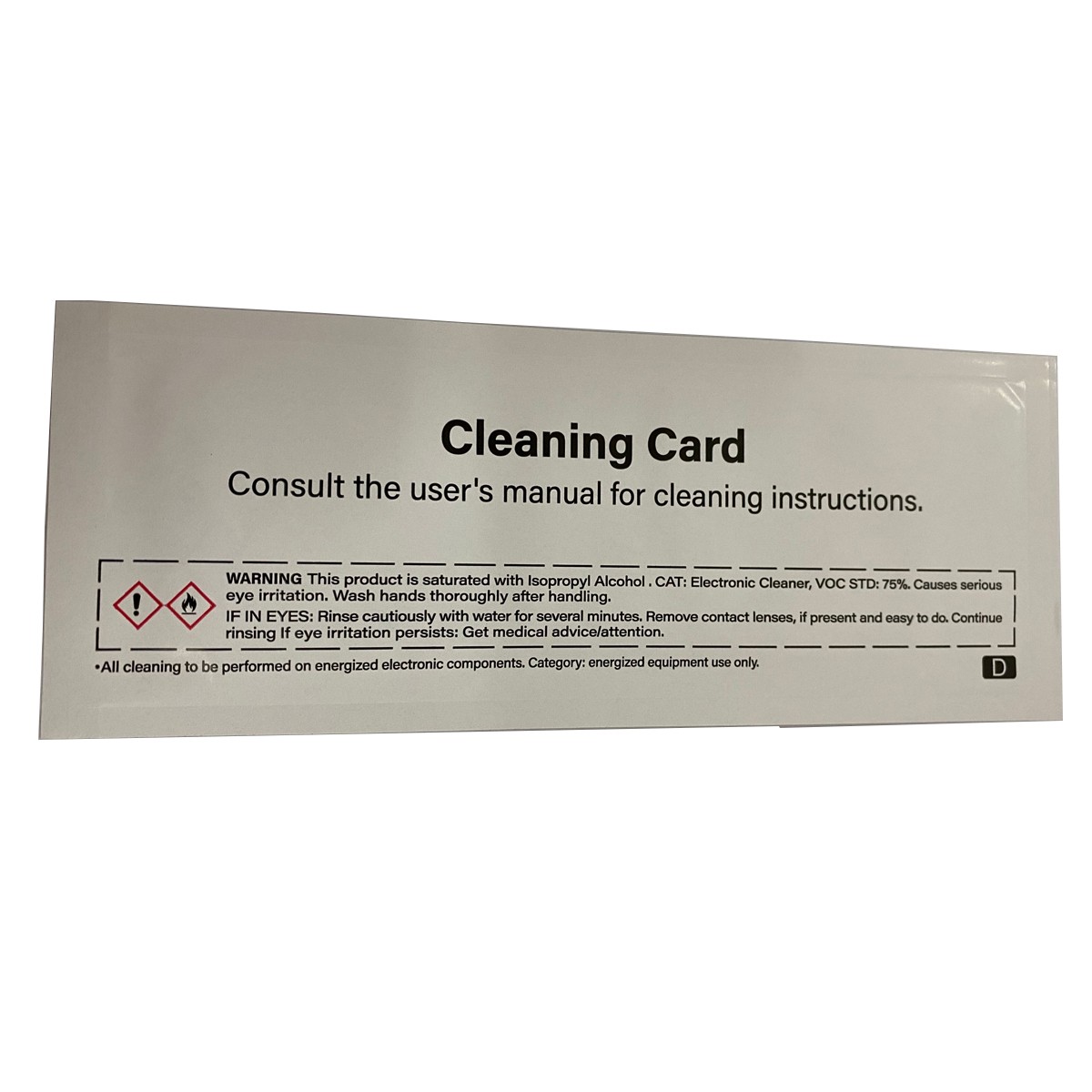 15pcs 105999-311 Cleaning Card For ZC100 ,54x172mm